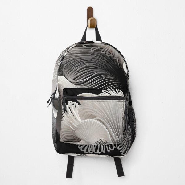 Item preview, black and white abstract coral anemone designed and sold by dcrc.