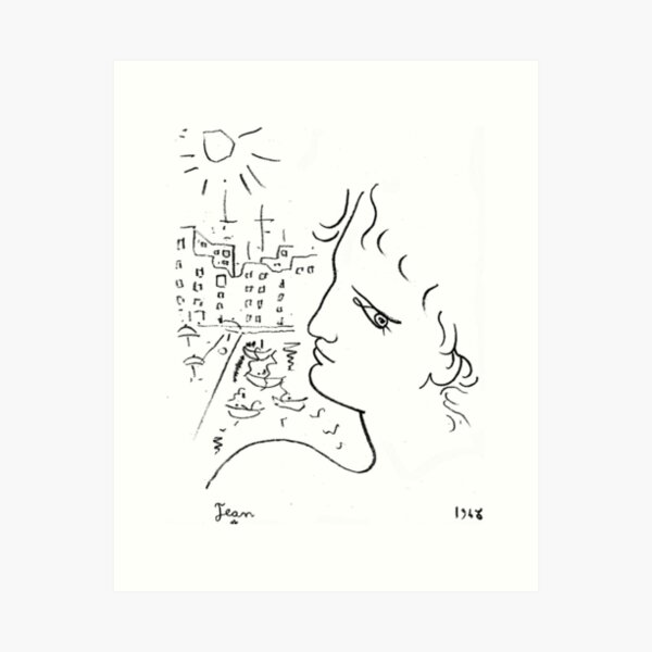 Item preview, Originalgemälde von Jean Cocteau, 1889-1963 Frankreich designed and sold by HobertShoop.
