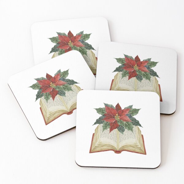 Item preview, Flowers Growing From Book | A beautiful Realistic Poinsettia Flower (Christmas flower) designed and sold by CircinusStore.