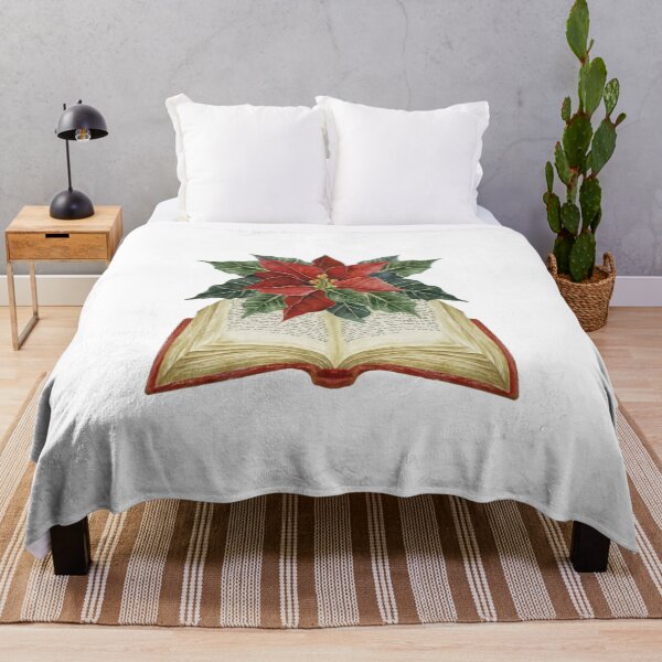Item preview, Flowers Growing From Book | A beautiful Realistic Poinsettia Flower (Christmas flower) designed and sold by CircinusStore.