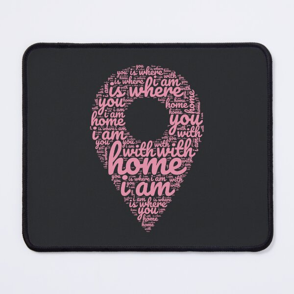 Item preview, Home is where I am with you | Location Sign | Typography Design designed and sold by Enchantedbox.