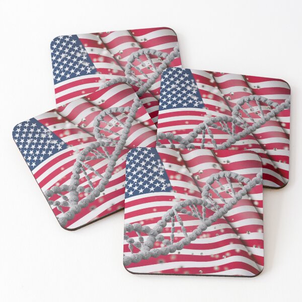 Item preview, Connecting Life and Homeland: Symbolism of DNA on the Flag of the USA designed and sold by EazyPeakStore.