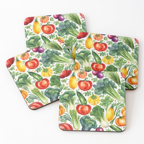 Item preview, vegetables watercolor pattern designed and sold by shokA Design.