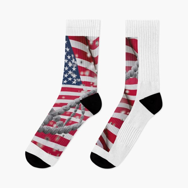 Item preview, Connecting Life and Homeland: Symbolism of DNA on the Flag of the USA designed and sold by EazyPeakStore.