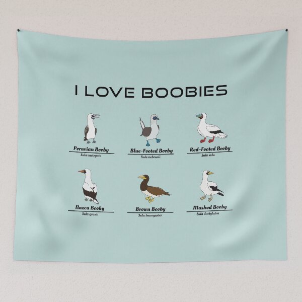 Item preview, I Love Booby, Bird Species Blue Footed Booby designed and sold by Karlsefni.