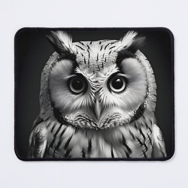 Item preview, Stunning black and white cinematic photo of an owl designed and sold by dcrc.