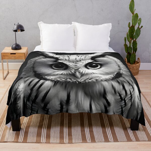 Item preview, Stunning black and white cinematic photo of an owl designed and sold by dcrc.