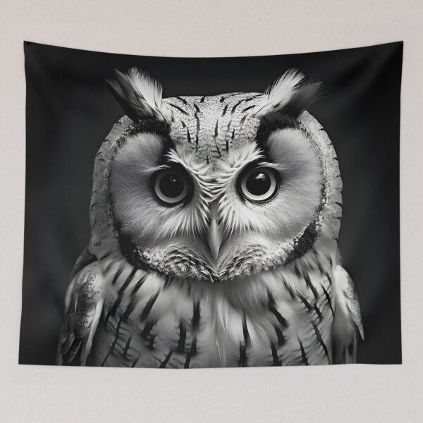Item preview, Stunning black and white cinematic photo of an owl designed and sold by dcrc.