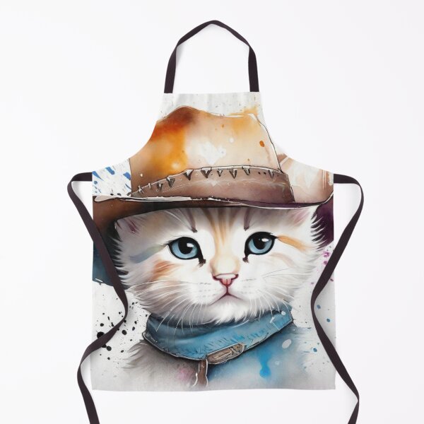 Item preview, Cute Kitten Wearing a Cowboy Hat designed and sold by Wolfheartart.