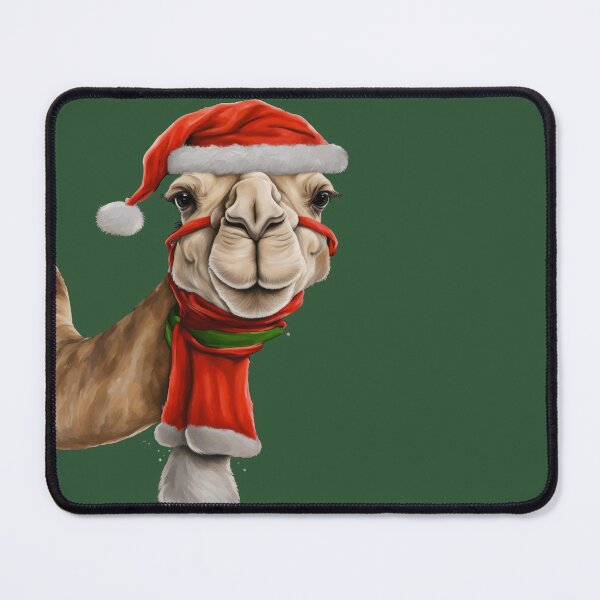Item preview, Adorable Cute Camel Wearing Santa Hat Christmas v2 designed and sold by taiche.