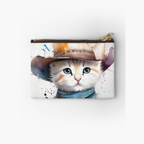Item preview, Cute Kitten Wearing a Cowboy Hat designed and sold by Wolfheartart.
