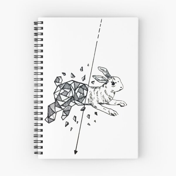 Item preview, Geometric Running Rabbit designed and sold by Red Stag Designs.