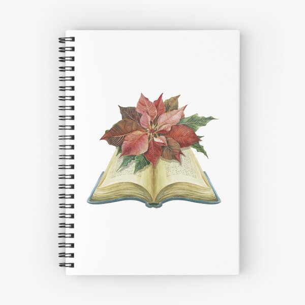 Item preview, Flowers Growing From Book | A beautiful special Poinsettia Flower (Christmas flower) designed and sold by CircinusStore.