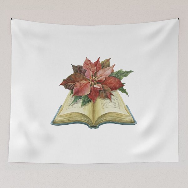 Item preview, Flowers Growing From Book | A beautiful special Poinsettia Flower (Christmas flower) designed and sold by CircinusStore.