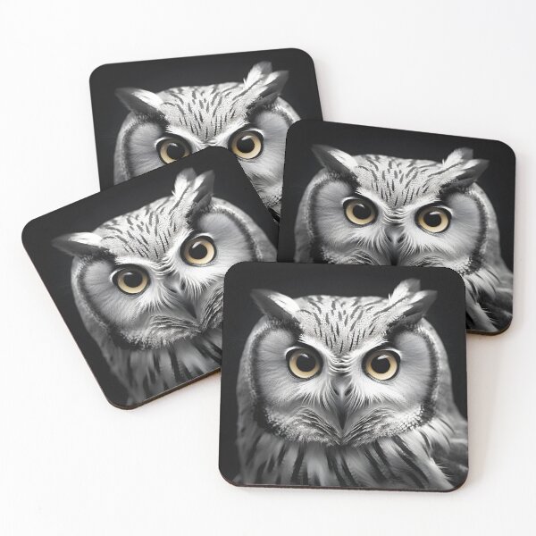 Item preview, stunning black and white cinematic photo of an owl designed and sold by dcrc.