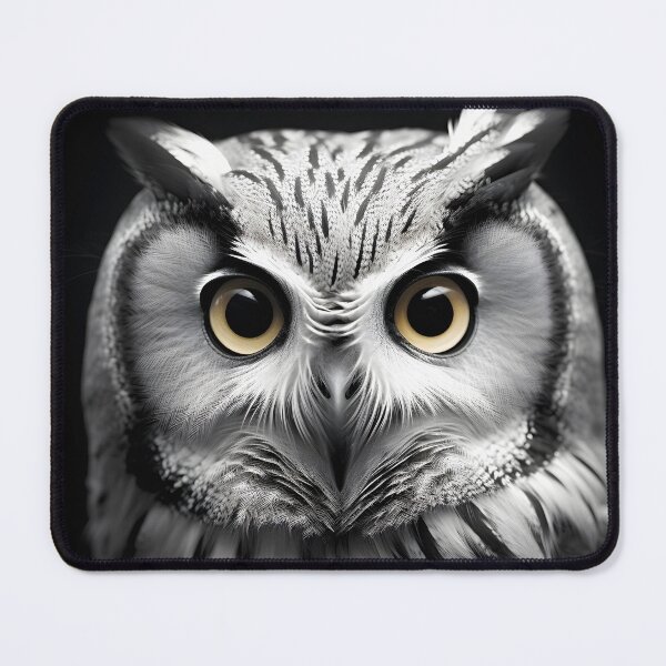 Item preview, stunning black and white cinematic photo of an owl designed and sold by dcrc.