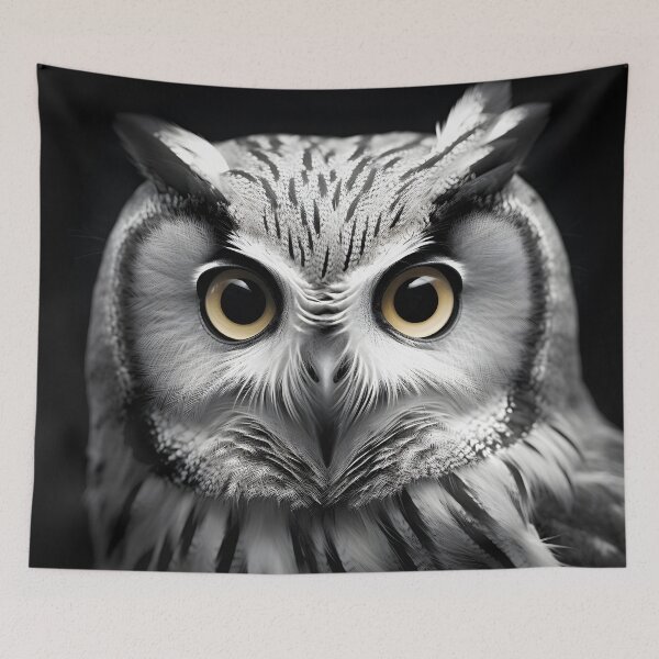 Item preview, stunning black and white cinematic photo of an owl designed and sold by dcrc.