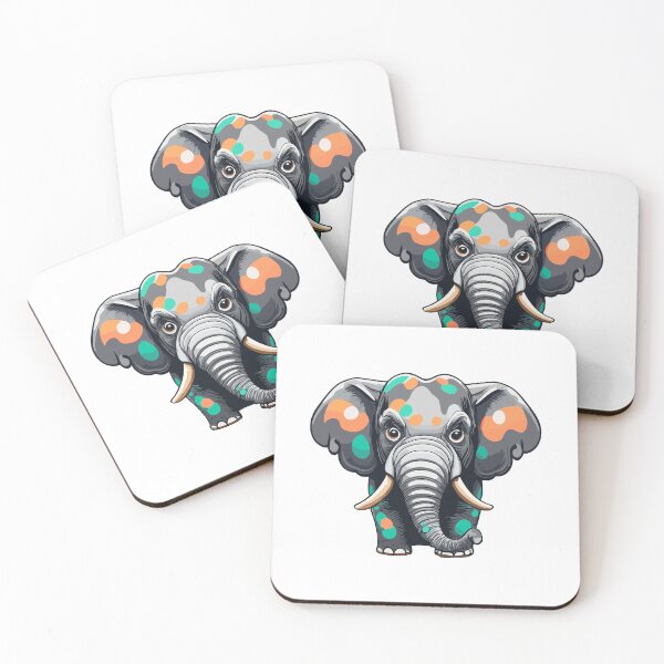 Item preview, spotted elephant designed and sold by storefoxmix.
