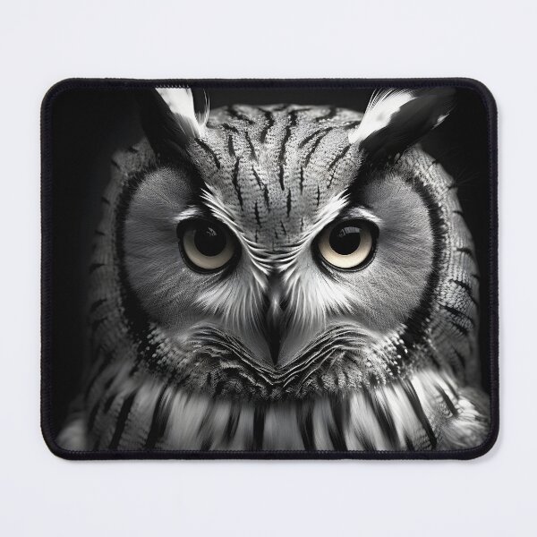 Item preview, stunning black and white cinematic photo of an owl designed and sold by dcrc.