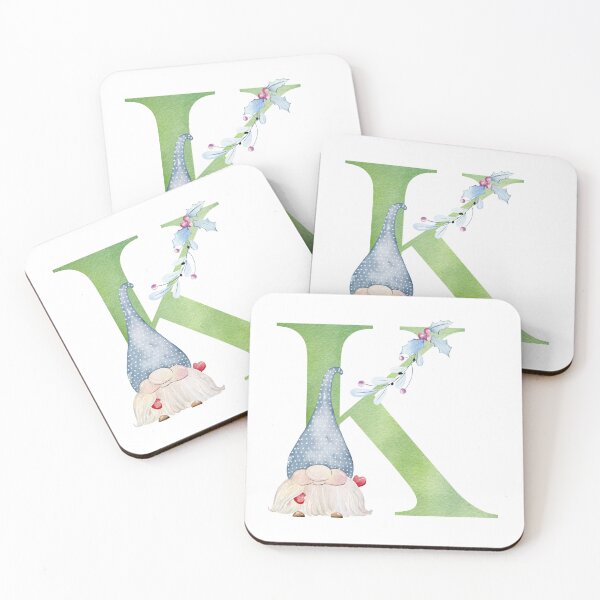 Item preview, Watercolor christmas letter K designed and sold by tapilipa.