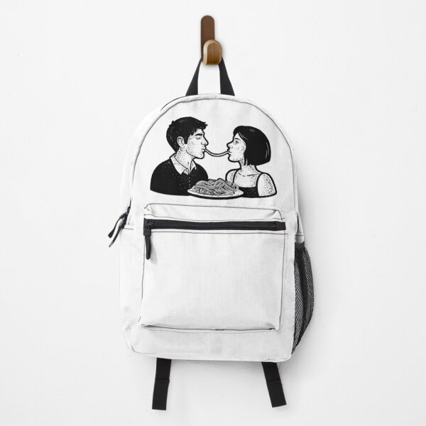 Item preview, Girl eating spaghetti. Couple in love eating pasta designed and sold by DragonflyLP.