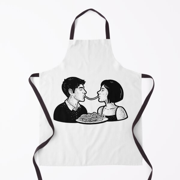 Item preview, Girl eating spaghetti. Couple in love eating pasta designed and sold by DragonflyLP.