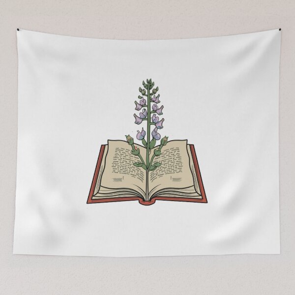Item preview, Flowers Growing From Book | A beautiful light purple Antirrhinum majus designed and sold by CircinusStore.