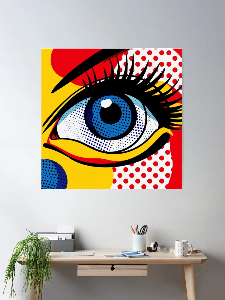 An eye in pop art style
