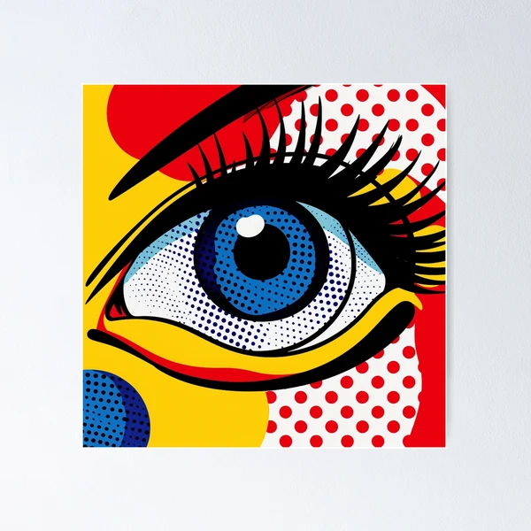 An eye in pop art style