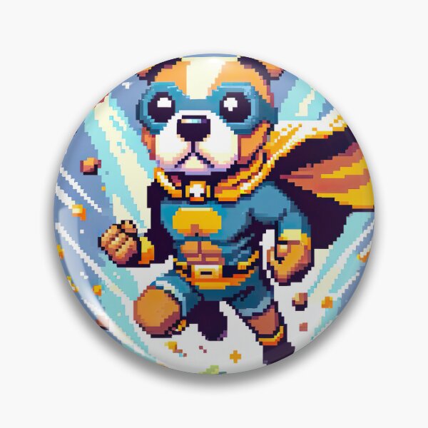 Item preview, Super Hero Pixel Dog designed and sold by unrealartwork.