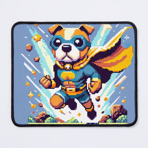 Item preview, Super Hero Pixel Dog designed and sold by unrealartwork.
