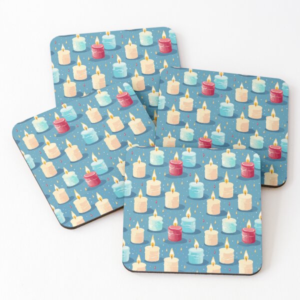 Item preview, Christmas Red White Blue Candles Pattern designed and sold by Blue-Banana.