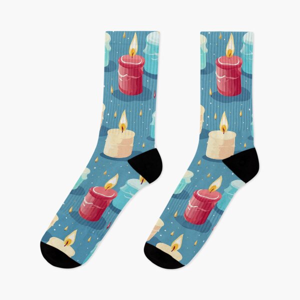 Item preview, Christmas Red White Blue Candles Pattern designed and sold by Blue-Banana.