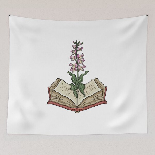 Item preview, Flowers Growing From Book | A beautiful light pink Antirrhinum majus designed and sold by CircinusStore.