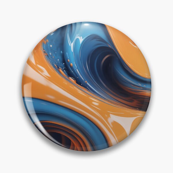 Item preview, Abstract Background Liquids Wave - Orange-Blue - Edition 2 FULL designed and sold by CharlieDesings.