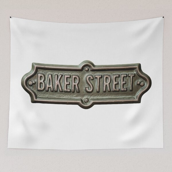 Item preview, Baker Street - Vintage AI Generated Street Sign designed and sold by SorryFrog.
