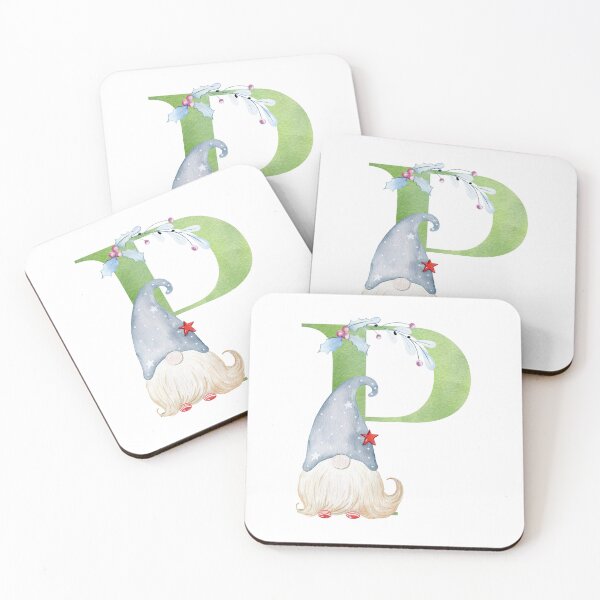 Item preview, Watercolor christmas letter P designed and sold by tapilipa.