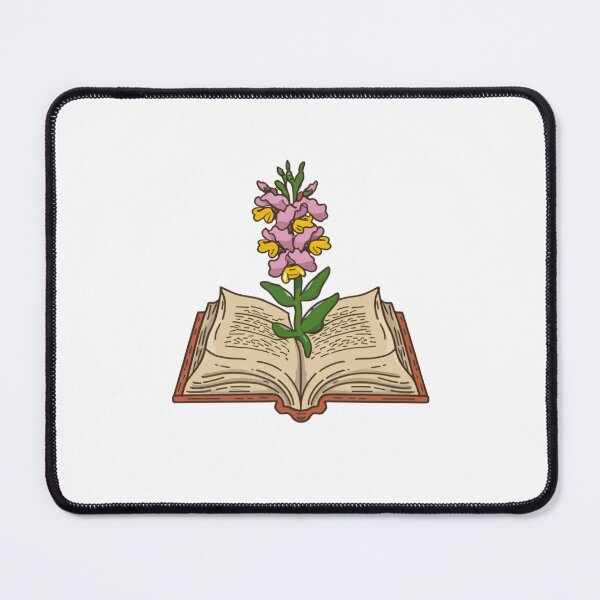 Item preview, Flowers Growing From Book | A beautiful Light purple with yellow Antirrhinum majus designed and sold by CircinusStore.