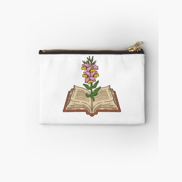 Item preview, Flowers Growing From Book | A beautiful Light purple with yellow  Antirrhinum majus designed and sold by CircinusStore.