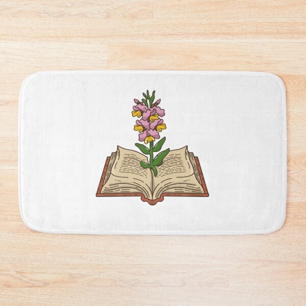Item preview, Flowers Growing From Book | A beautiful Light purple with yellow  Antirrhinum majus designed and sold by CircinusStore.