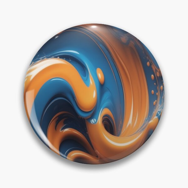 Item preview, Abstract Background Liquids Wave - Orange-Blue - Edition 5 designed and sold by CharlieDesings.
