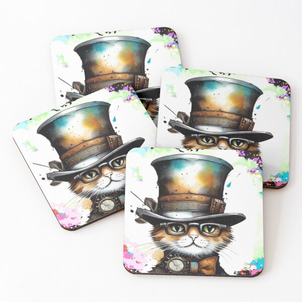 Item preview, Funky Steampunk Cat Picture designed and sold by Wolfheartart.