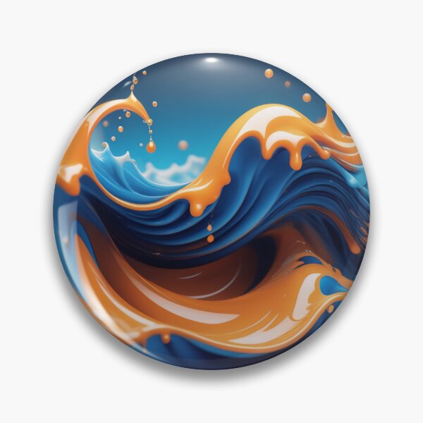 Item preview, Abstract Background Liquids Wave - Orange-Blue - Edition 6 designed and sold by CharlieDesings.