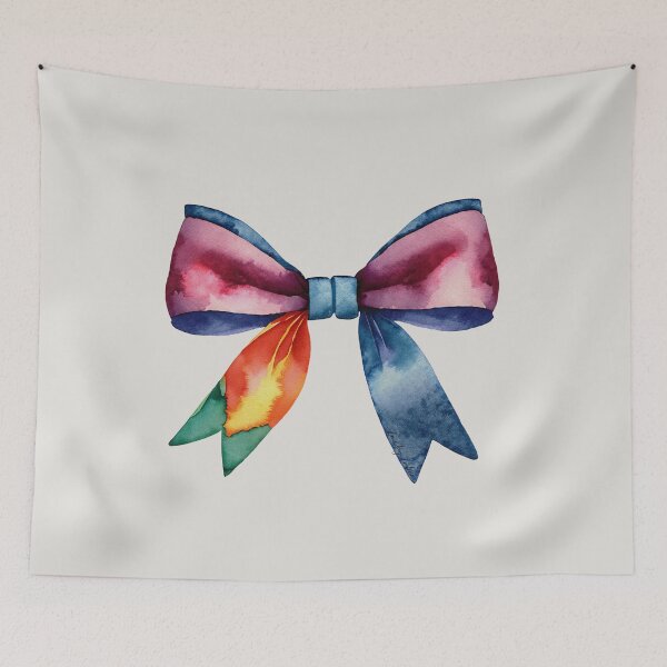 Item preview, AP267-1 Colorful Watercolor Ribbon Bow designed and sold by DuckyRubin.
