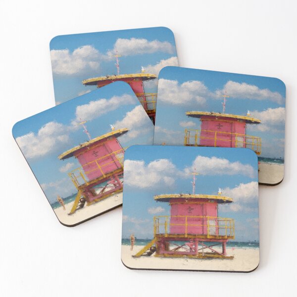 Item preview, Lifeguard Tower pink, Miami Beach designed and sold by daWinki11.