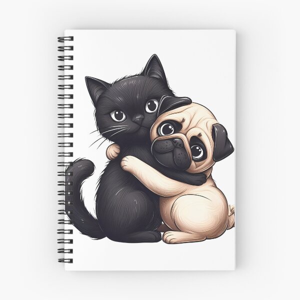 Item preview, Cat And Dog Friendship Cartoon Art designed and sold by Lyssarien.