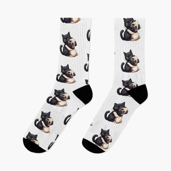 Item preview, Cat And Dog Friendship Cartoon Art designed and sold by Coffee Lifestyle.