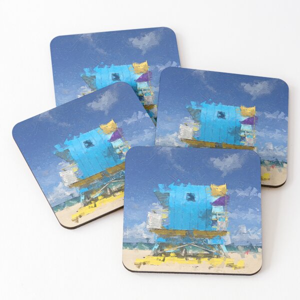 Item preview, Lifeguard Tower blue, Miami Beach designed and sold by daWinki11.