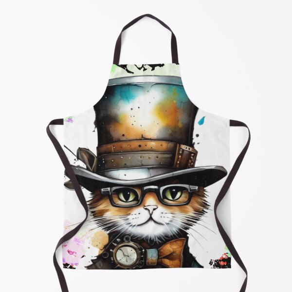Item preview, Funky Steampunk Cat Picture designed and sold by Wolfheartart.