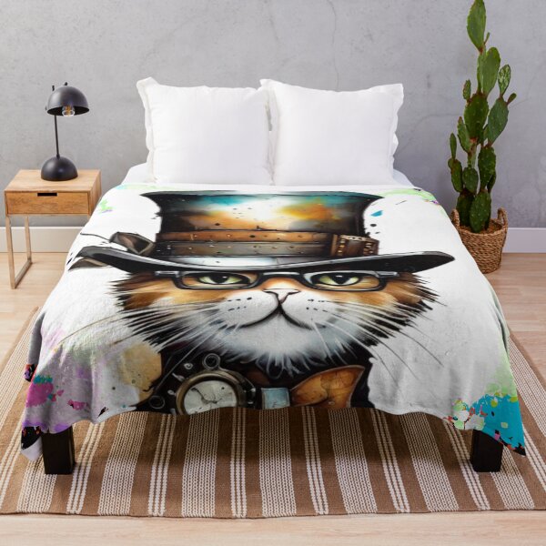 Item preview, Funky Steampunk Cat Picture designed and sold by Wolfheartart.